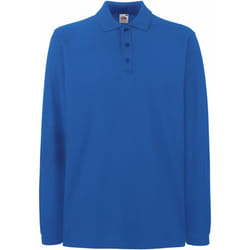 Fruit Of The Loom - Polo à manches longues - Homme (Bleu royal)