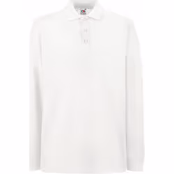 Fruit Of The Loom - Polo à manches longues - Homme (Blanc)