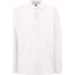 Fruit Of The Loom - Polo à manches longues - Homme (Blanc)
