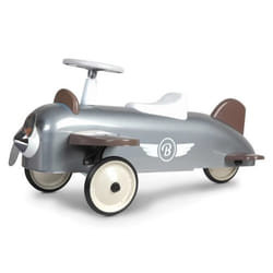 Porteur vintage aviateur enfant multidirectionnel - Baghera - 4 roues - Métal - Gris - Mixte