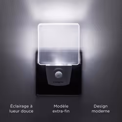 Veilleuse Integral LED - avec détection de mouvement PIR (capteur infrarouge) et détection crépusculaire - sur prise électriq ...