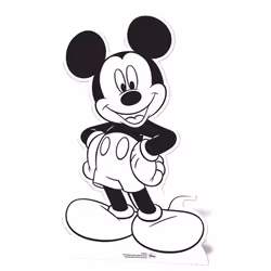 Figurine en carton à colorier - Disney - Mickey Disney - Blanc - Mixte - 3 ans et plus