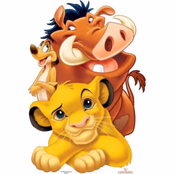 Figurine - Disney - Le Roi Lion - Simba Pumba Timon - Hauteur 89 cm - Décoration enfantine