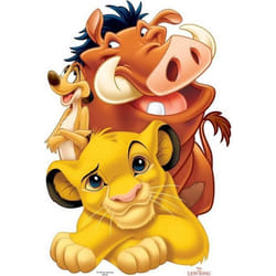 Figurine - Disney - Le Roi Lion - Simba Pumba Timon - Hauteur 89 cm - Décoration enfantine