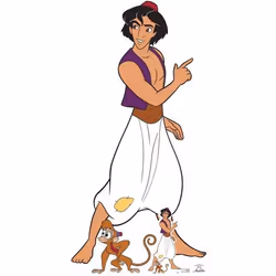 Figurine en carton - Disney - Aladdin - Taille réelle - H 185 cm - Décorative