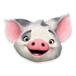 Masque en carton - Disney - Vaiana - Pua Pig - 27 cm - Blanc - Enfant
