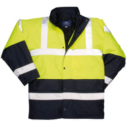 Portwest - Veste haute visibilité imperméable - Unisexe (Jaune/Bleu marine)