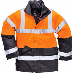 Portwest - Veste haute visibilité imperméable - Unisexe (Orange/Bleu marine)