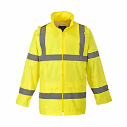 Portwest - Veste de pluie haute visibilité imperméable - Unisexe (Jaune)