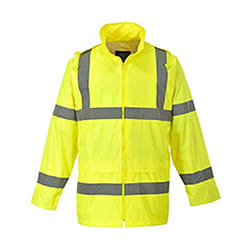 Portwest - Veste de pluie haute visibilité imperméable - Unisexe (Jaune)