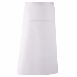 Premier - Tablier de bar style continental long - Taille unique (Blanc)