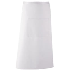 Premier - Tablier de bar style continental long - Taille unique (Blanc)