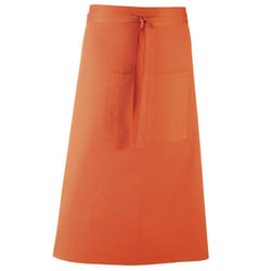Premier - Tablier de bar style continental long - Taille unique (Orange)