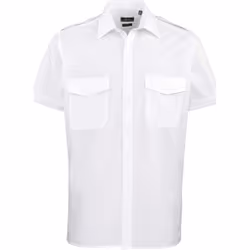 Premier - Chemise de pilote à manches courtes - Homme (Blanc)