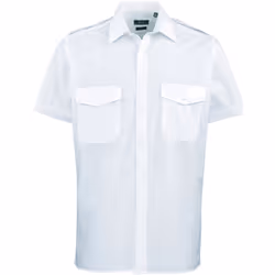 Premier - Chemise de pilote à manches courtes - Homme (Bleu clair)