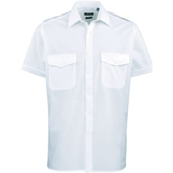 Premier - Chemise de pilote à manches courtes - Homme (Bleu clair)