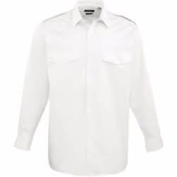 Premier - Chemise de pilote à manches longues - Homme (Blanc)