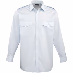Premier - Chemise de pilote à manches longues - Homme (Bleu clair)
