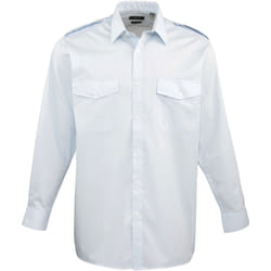 Premier - Chemise de pilote à manches longues - Homme (Bleu clair)