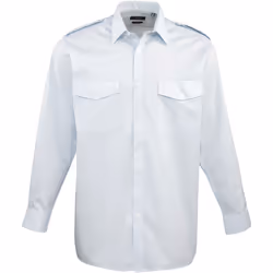 Premier - Chemise de pilote à manches longues - Homme (Bleu clair)
