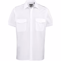 Premier - Chemise de pilote à manches courtes - Homme (Blanc)