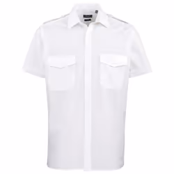 Premier - Chemise de pilote à manches courtes - Homme (Blanc)