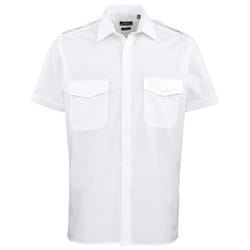 Premier - Chemise de pilote à manches courtes - Homme (Blanc)