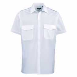 Premier - Chemise de pilote à manches courtes - Homme (Bleu clair)