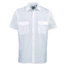 Premier - Chemise de pilote à manches courtes - Homme (Bleu clair)