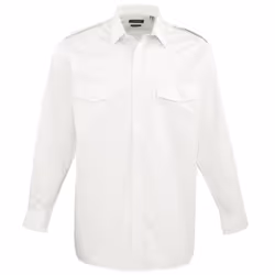 Premier - Chemise de pilote à manches longues - Homme (Blanc)