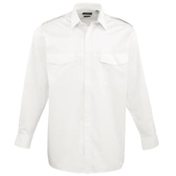 Premier - Chemise de pilote à manches longues - Homme (Blanc)