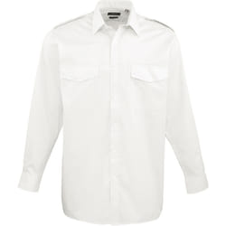 Premier - Chemise de pilote à manches longues - Homme (Blanc)