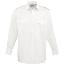 Premier - Chemise de pilote à manches longues - Homme (Blanc)