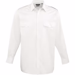 Premier - Chemise de pilote à manches longues - Homme (Blanc)