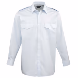 Premier - Chemise de pilote à manches longues - Homme (Bleu clair)