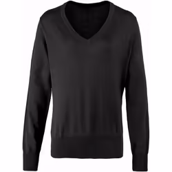 Premier - Pull à col en V - Femme (Noir)