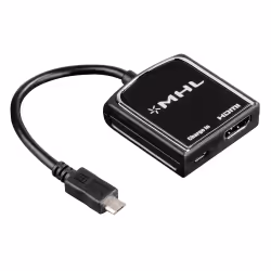 Hama MHL, 0,2 m, HDMI Type A (Standard), HDMI Type A (Standard), Noir