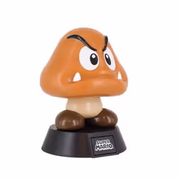 Paladone Goomba Icon Light, Veilleuse à brancher, Noir, Marron, Orange, Blanc, Chambre à coucher, Chambre d'enfant, LED, Batt ...