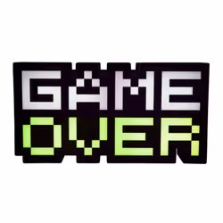 Paladone Game Over Boîte lumineuse Noir, Blanc 1 lampe(s)