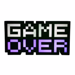 Paladone Game Over Boîte lumineuse Noir, Blanc 1 lampe(s)