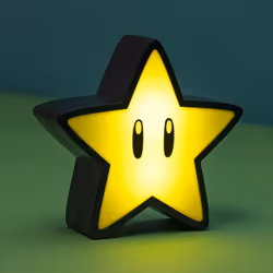 Paladone Super Star Light with Sound BDP, Éclairage d’ambiance, Noir, Jaune, Plastique, LED, 120 mm, Batterie