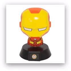 Paladone Iron Man Icon Light BDP, Éclairage d’ambiance, Multicolore, Plastique, Salle de bains, Chambre d'enfant, Batterie, A ...
