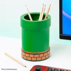 Paladone Super Mario Pipe Plant and Pen Pot, 150 mm, 509 g, 118 mm, 118 mm, 151 mm, 519 g
