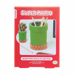 Paladone Super Mario Pipe Plant and Pen Pot porte crayons et stylos Vitrocéramique Vert, Orange
