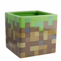 Pot de Fleurs et Porte-stylo - PALADONE - Minecraft - Céramique - 13 cm - Rond
