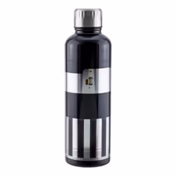 Paladone Darth Vader Lightsaber Metal Water Bottle Utilisation quotidienne 500 ml Acier inoxydable Noir, Argent