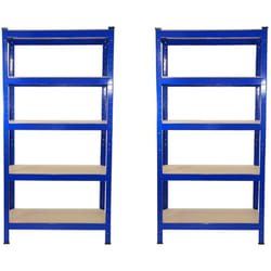 Monster Racking - Rayonnage T-Rax en Acier Sans Boulons Bleu 75 x 150 x 30 cm Garage Entrepôt Rangement
