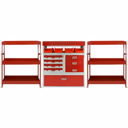 Rester organisé avec ce paquet de rayonnages pour fourgons Tempest, qui comprend 3 unités séparées fabriquées en acier rouge  ...