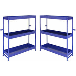 Rayonnage Monster Duo à étagères en métal pour le rangement d'outils dans les véhicules utilitaires, 116.5cm x 115cm x 34.8cm