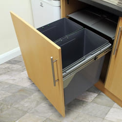 Poubelles Coulissantes Encastrables de 90L pour Cuisine Poubelles de Recyclage à Deux Bacs. 495cm(h) x 565cm(l) x 484cm(p)